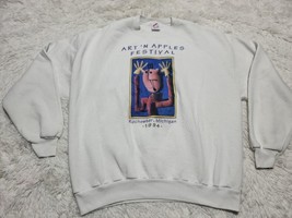 Sweatshirt XL Art &amp; Apples Downtown Rochester Michigan Festival Pullover... - £12.39 GBP