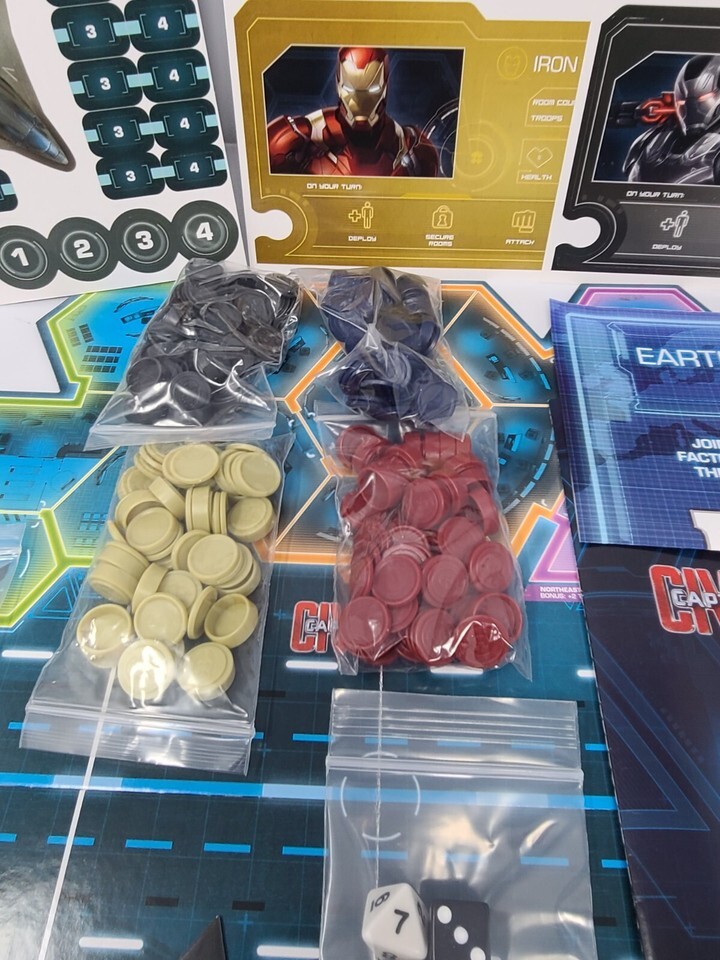 Hasbro Marvel RISK Boardgame Captain America Civil War Edition Open Box Item image 7