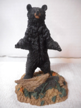 Youngs Inc Cabin Lodge Realistic Black Bear Figurine Resin 5 1/4&quot; Textured Woods - $15.84