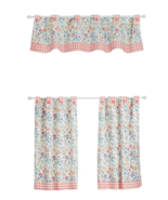 The Pioneer Woman Mazie 3-Piece Floral Tier &amp; Valance Set NWT - $26.72