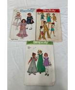 Vintage girls simplicity cut sewing patterns lot 5995 8225 6713 - $19.75