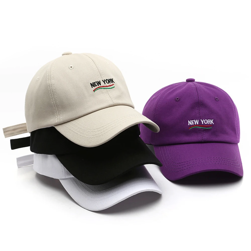 Trendy Purple Beige Cap New York Baseball Caps For Men Women Summer Streetwear - £13.99 GBP