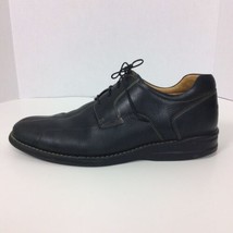 Johnston Murphy Mens Black Leather Oxford Split Toe 7222 Sheepskin Size 9.5 M - £19.48 GBP