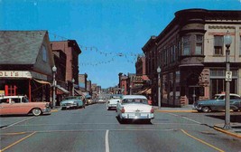 Fifth Street Cars Drug Store Calumet Michigan 1959c postcard - $7.43