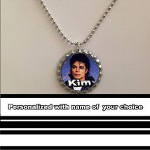 Michael Jackson personalized necklace with name of your choice great gif... - $7.49