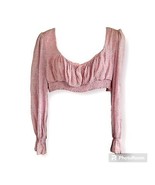Princess Polly Pink Floral Cropped Top Sz 12 - £15.77 GBP