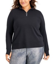 allbrand365 designer Womens Activewear Plus Size Quarter-Zip Sweatshirt 3X - £25.93 GBP