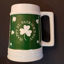 Irish Green Beer Stein Shamrock Mug Happy St. Patrick&#39;s Day 40 oz TB Toy... - $14.85