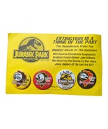 Jurassic Park MCA Soundtrack CD Tape Promotional Button Pinback Promo 4 ... - $547.13 MXN