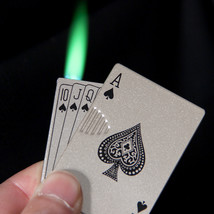 Novelty Sideslip Poker Butane Lighter with Money Counterfeit Detector(sa... - $17.95