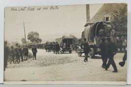 US Soldiers WW1 Era Funeral Procession &quot;His Last Ride in an Auto&quot; Postca... - $49.95