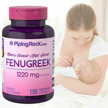 1220mg Fenugreek 100 Capsules Moms Mothers Natural Breast Milk Herbal Supplement - £9.49 GBP