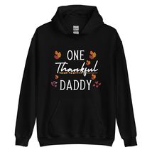 One Thankful Daddy Funny Thanksgiving Unisex Hoodie Black - £27.00 GBP+