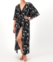 Belle Beach By Kim Gravel Tie Front Cover-Up- Poolside Palm, Petite Xs /S - £23.34 GBP