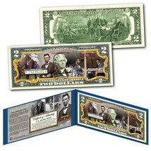 ABRAHAM LINCOLN American Civil War Commander-in-Chief Genuine US $2 Bill w/Folio - £11.17 GBP