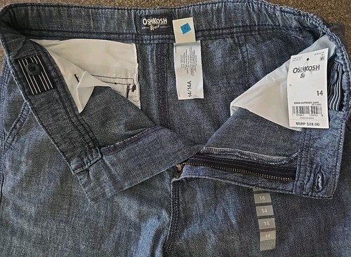 OshKosh B’gosh  ~ Size 14 ~ Adjustable Waist ~ Blue ~ Cotton ~ Unisex Shorts Item image 3