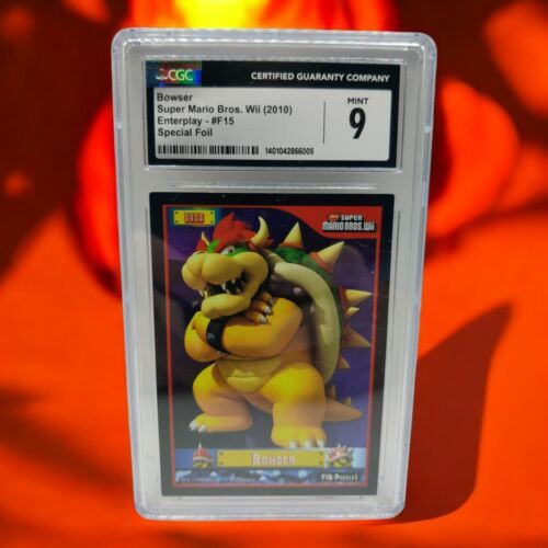 BOWSER Special Foil #F15 Super Mario Bros. Wii 2010 Enterplay Card CGC G... - $174.59