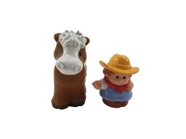 Fisher Price Little People 1997 Farmer and Cow Farm Animal Toy Figures - $7.23