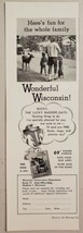 1954 Print Ad Wisconsin Conservation Dept Bucky the Lucky Badger Kids &amp; Deer - £8.68 GBP