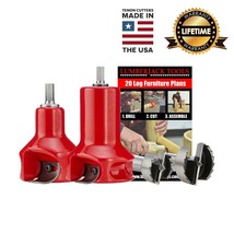 Lumberjack Tools 1&quot; &amp; 2&quot; Home Starter Kit HSK2 Log Furniture Tenon Cutter - $184.99