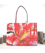 Tory Burch Bold Pink Lily Nylon Leather Large Tote Bag NWT - €275,64 EUR