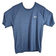 Under Armour Heat Gear Mens Blue Shirt Size Large Loose - $21.32