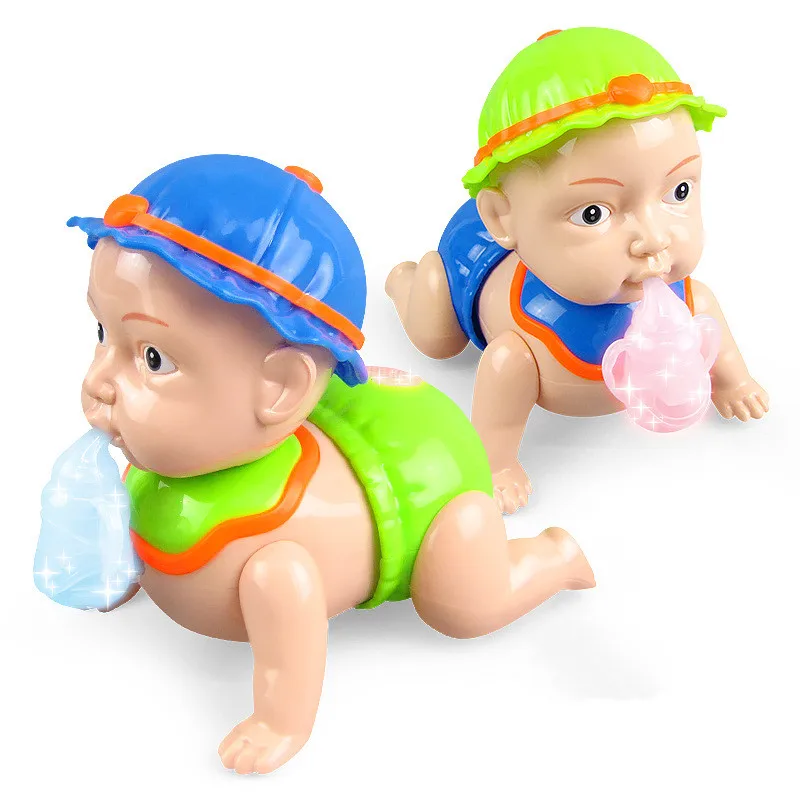Electric Crawl Baby Toy Music Light Educational Learning Walking Doll Kids Gift - £16.09 GBP