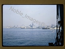 1967 US Naval Ships in San Diego Harbor California Kodachrome 35mm Slide - $3.96