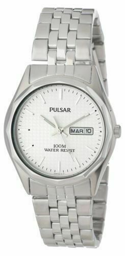 Pulsar Men&#39;s PJ6029 Silver-Tone Dial Stainless Steel Date WR 100m Sport ... - $45.00