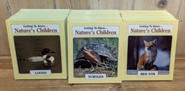 Lot of 25 Getting To Know Nature&#39;s Children: Grolier 50 Animals Two-sided VTG - £37.36 GBP