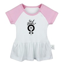 Girls Power Design Newborn Baby Girls Dress Toddler Infant 100% Cotton Clothes - £10.51 GBP