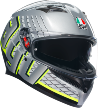 AGV Adult Street K3 Fortify Helmet Gray/Black/Yellow Fluo Large - £255.75 GBP