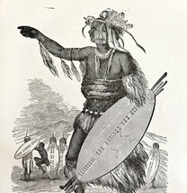 Native Congo Warrior 1890 Woodcut Print Victorian Stanley In Africa DWAA2A - £31.89 GBP