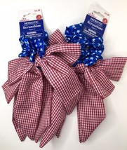 Red White &amp; Blue Patriotic Scrunchie Lot 4th of July USA America Stars OOP - £5.23 GBP