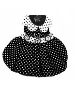 Black and White Polka Dot Dog Dress with Matching Leash Sizes XS-XL - €25,74 EUR