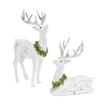 Deer (Set of 2) 11.5&quot;H, 15.75&quot;H Resin - £72.07 GBP