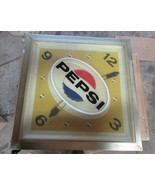 RARE 1960s Double Sided Pepsi Cola Say Pepsi Hanging Wall Clock Sign ZZ - £948.30 GBP