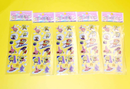 Lot 5x Stickers Sheets Spongebob Square Pants Patrick Star Surfing Playing Happy - $6.79