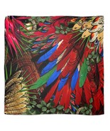 Scarlet Macaw Wings Square Chiffon Scarf, Folk Art Sarong, Pareo Beach Wrap - €60,37 EUR