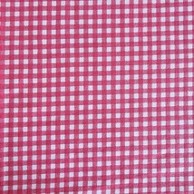 Pink and White Buffalo Check Stretch Fabric 38&quot;x58&quot; Lincoln Can Do Textiles - £5.46 GBP