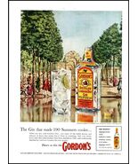 1950s Gordon&#39;s Distilled London Dry Gin PRINT AD Gin Made 190 Summers Co... - $6.64