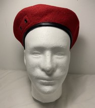 Rothco Monty Wooly Size 7 Cherry Red Military Type Beret - £15.72 GBP