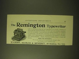 1893 Remington Typewiter Ad - The Remington Typewriter makes no pretensions  - $18.49