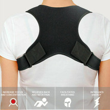 Back Posture Corrector Mens Womens Shoulder Straight Support Brace Belt Therapy - £6.74 GBP
