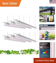 4FT T8 Plant Grow Light, 252W6 x 42W, 1400W Equivalent, Full Spectrum, L... - $130.67