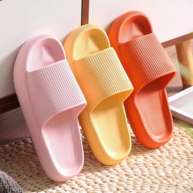 En thick platform home slippers fashion non slip eva bathroom slides woman sandals 2022 thumb200