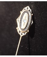 Avon Stick Pin Lapel Hat Tie Gold Tone Clear Rhinestone Jewelry Vintage - £10.05 GBP