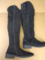Cupid Knee High Boots Black Suede Side Zipper Tall Boots Womens Size 9 - £14.26 GBP