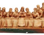 Leonardo Da Vinci The Last Supper Jesus And Disciples Faux Cedar Wood Fi... - $22.99