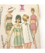 Vintage 1965 McCalls 7775 Sewing Pattern Bikini Swimsuit &amp; Coverup UNUSE... - £11.05 GBP